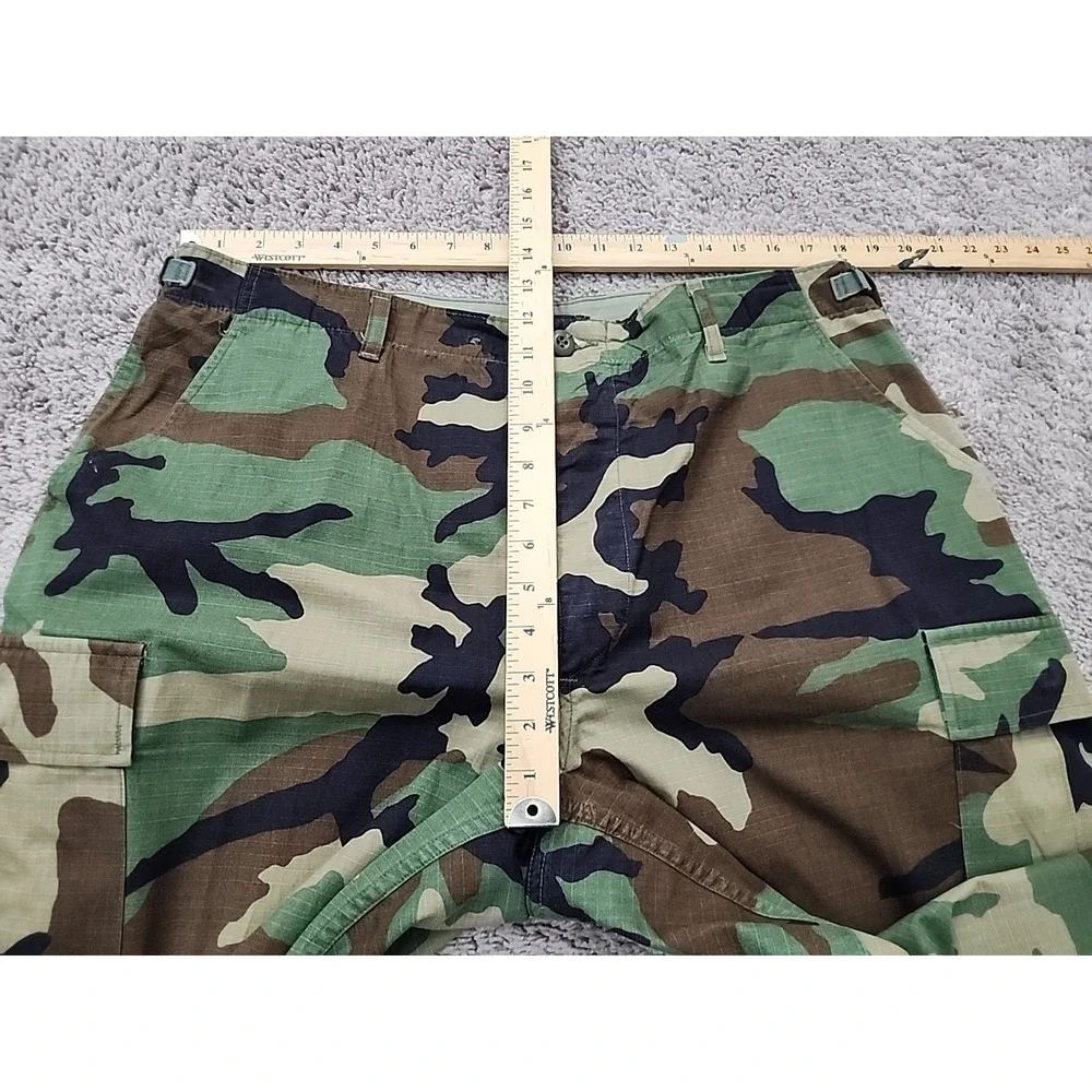 Vintage US Military Hot Weather Combat Trousers L Woodland Camo Tactical Uniform